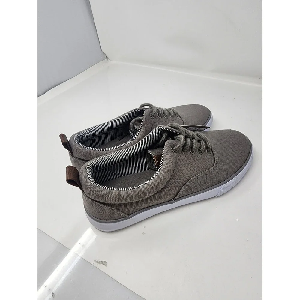 Goodfellow & Co Mens Brady Sneakers Gray Canvas Casual Lace Up Size 7
